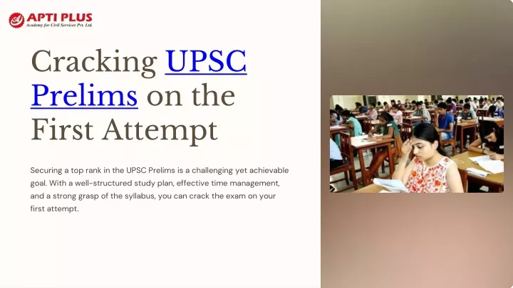 cracking upsc prelims on the first attempt