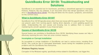 quickbooks error 30159 troubleshooting and solutions