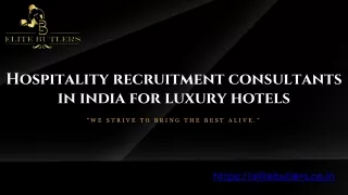 hospitality recruitment consultants in india