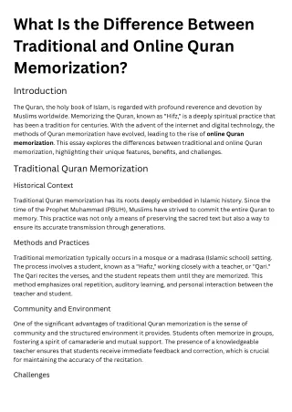 what is the di erence between traditional