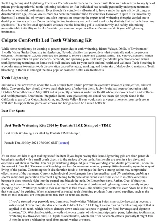 Teeth Whitening Strips, Gels, Tooth Paste, Lightening, And Much More