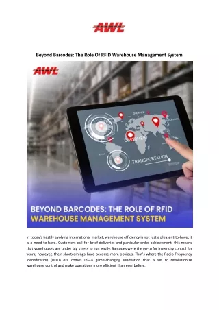 Role Of RFID Warehouse Management System - AWL India