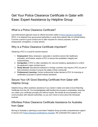 Get Your Police Clearance Certificate in Qatar with Ease_ Expert Assistance by Helpline Group_compressed