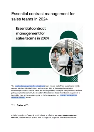 Essential contract management for sales teams in 2024