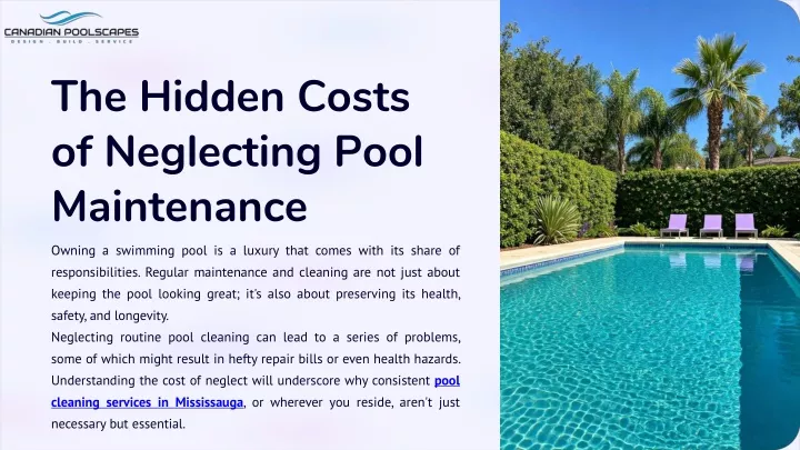 the hidden costs of neglecting pool maintenance