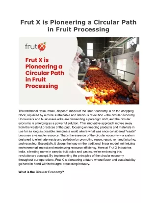 frut x is pioneering a circular path in fruit
