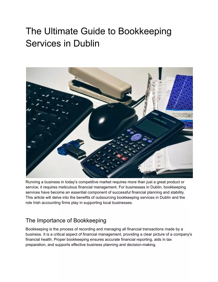 the ultimate guide to bookkeeping services