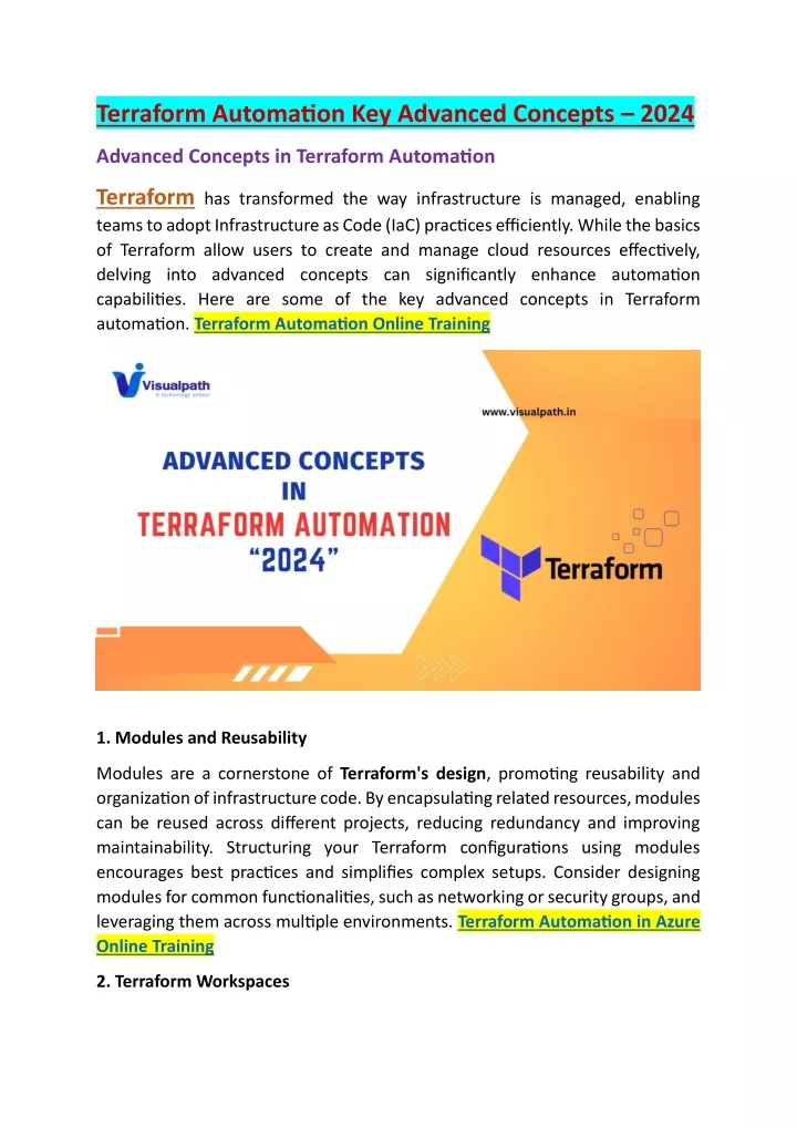 terraform automation key advanced concepts 2024