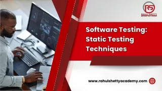 Software Testing Static Testing Techniques