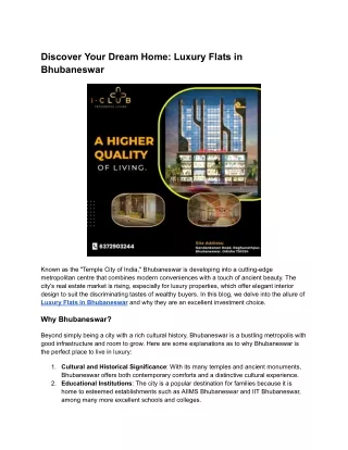 Discover Your Dream Home_ Luxury Flats in Bhubaneswar
