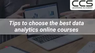 Tips to choose the best data analytics online courses