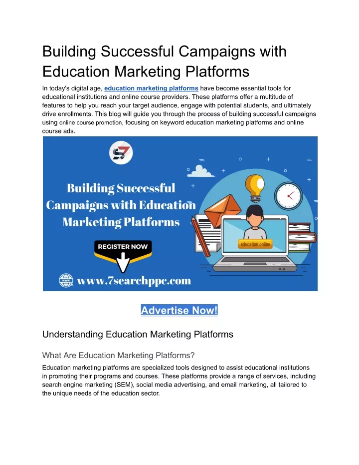 building successful campaigns with education