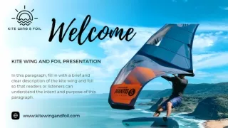 Kite wing and foil presentation