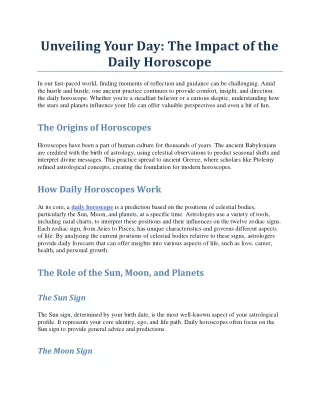 unveiling your day the impact of the daily