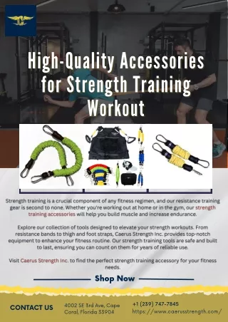 High-Quality Accessories for Strength Training Workout