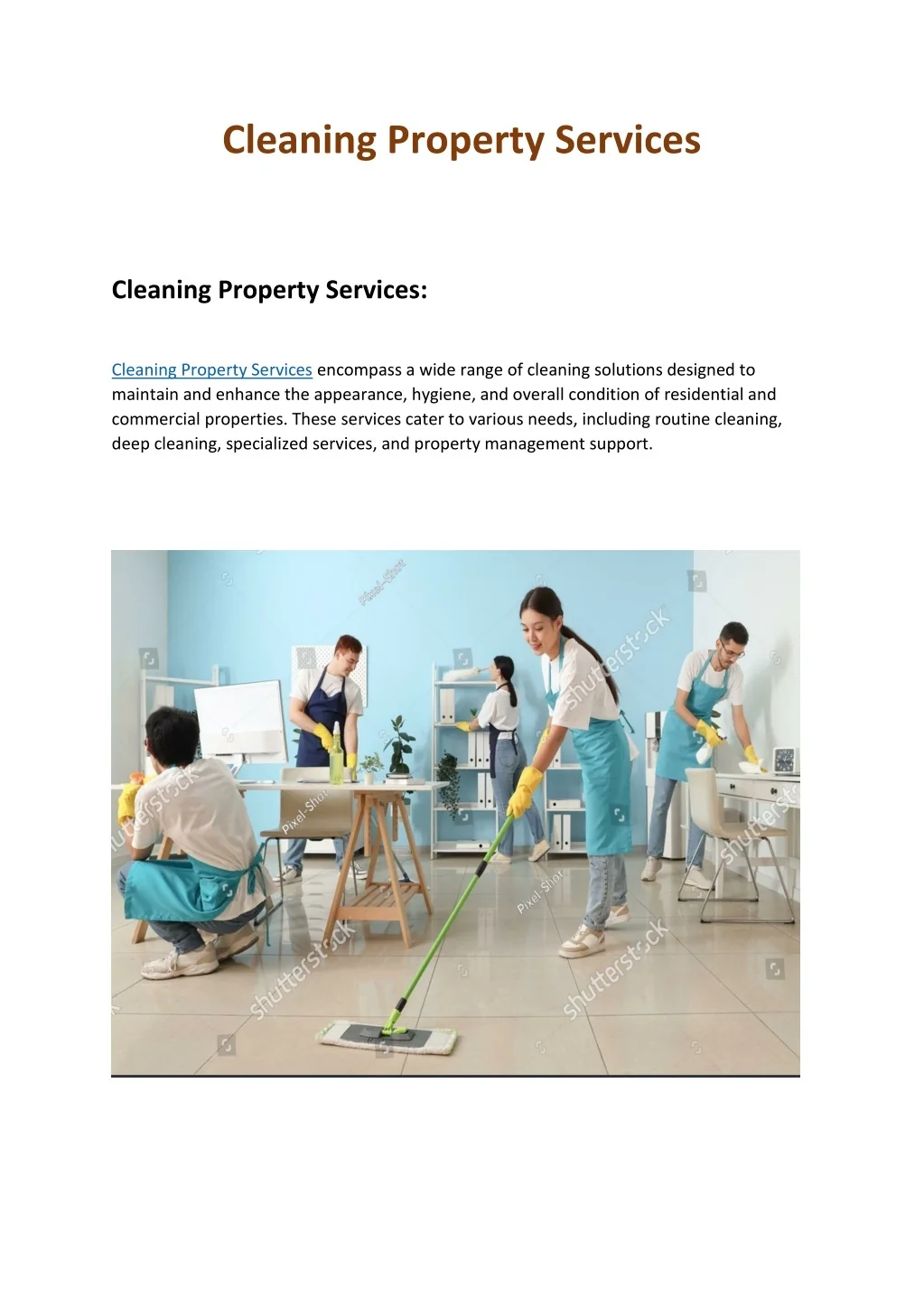 PPT - Cleaning Property Services PowerPoint Presentation, free download ...