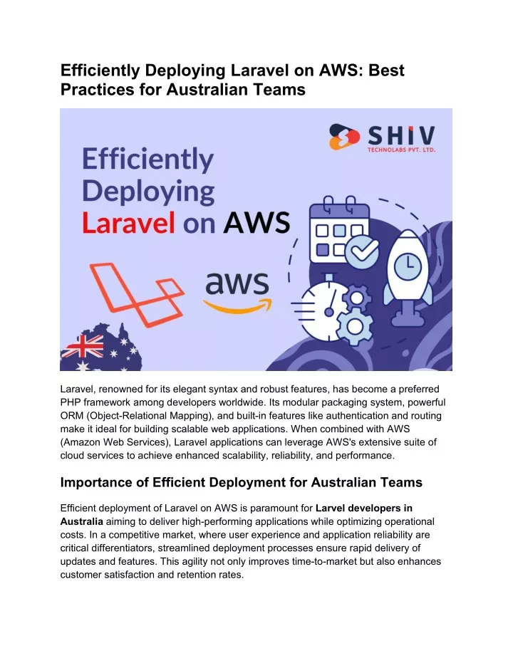 efficiently deploying laravel on aws best
