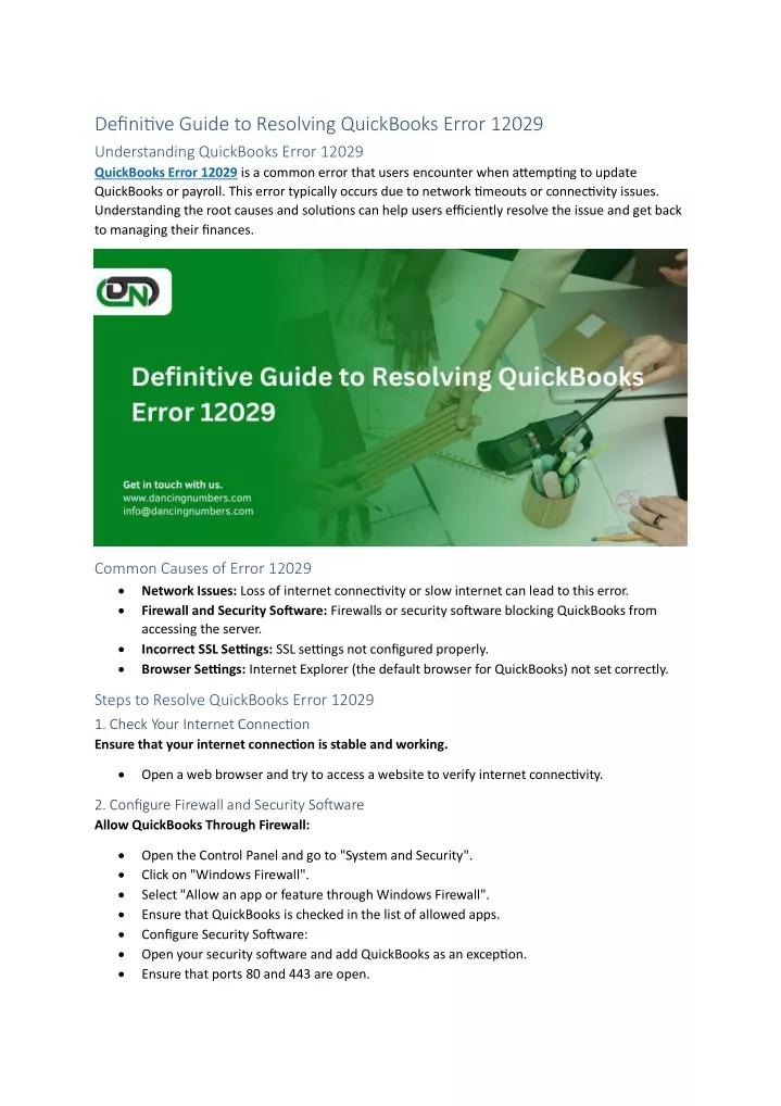 definitive guide to resolving quickbooks error