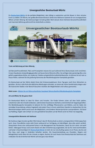 unvergesslicher bootsurlaub m ritz