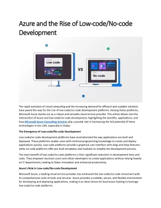 azure and the rise of low azure and the rise