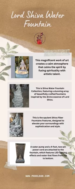 Stylish Lord Shiva Water Fountain for home decor | Phooldaan