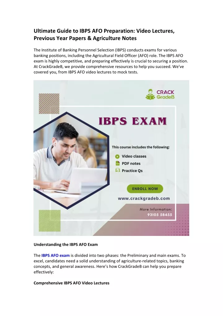 ultimate guide to ibps afo preparation video