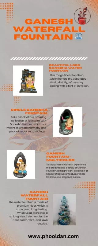 Premium Ganesh Waterfall Fountain | Phooldaan