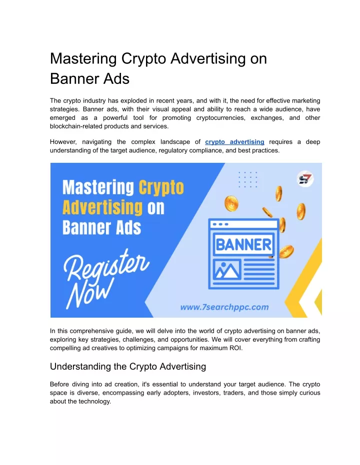 mastering crypto advertising on banner ads