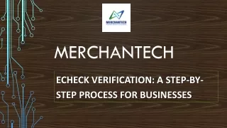 eCheck Verification A Step-by-Step Process for Businesses