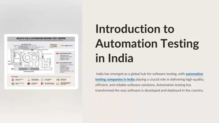 introduction to automation testing in india