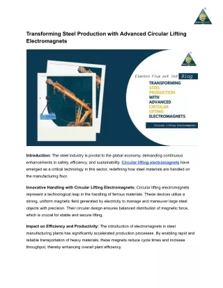 transforming steel production with advanced