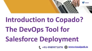 introduction to copado the devops tool