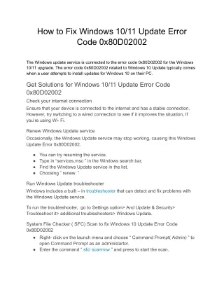 how to fix windows 10 11 update error code