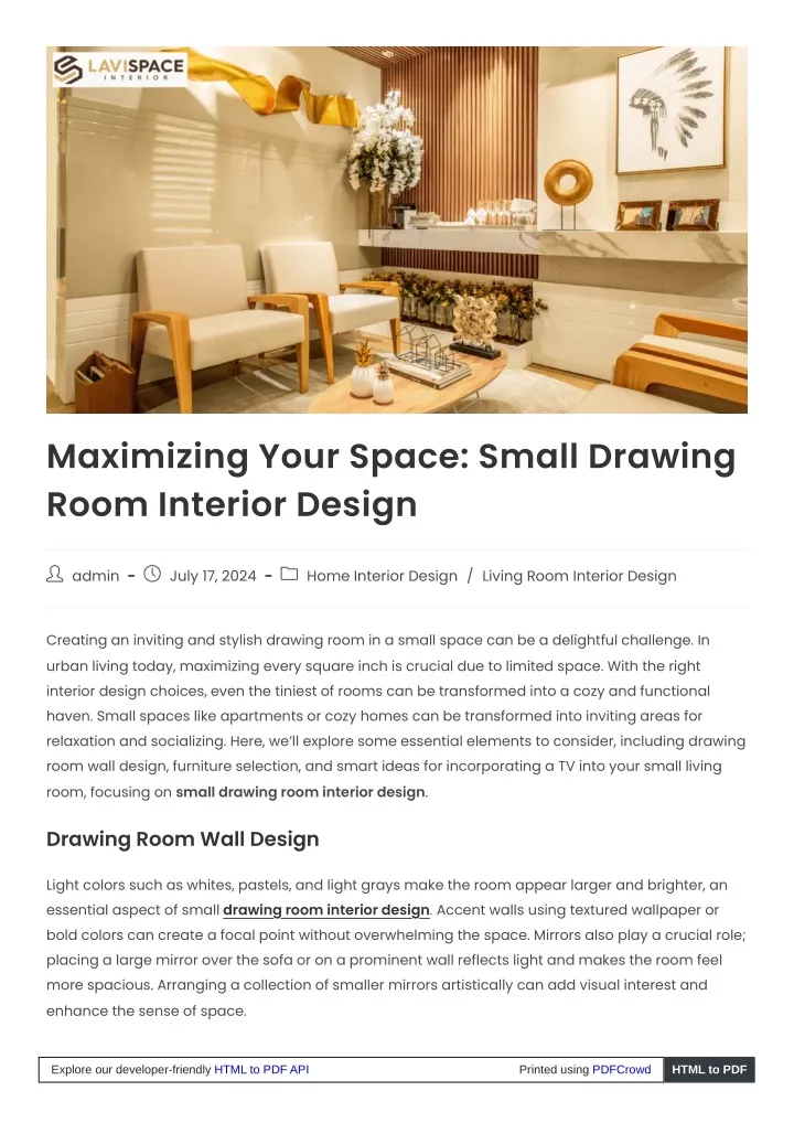 maximizing your space small drawing room interior