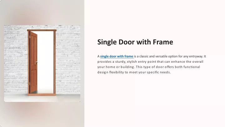 single door with frame