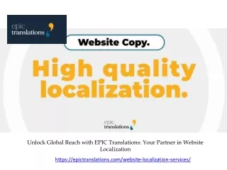 Unlock Global Reach with EPIC Translations Your Partner in Website Localization