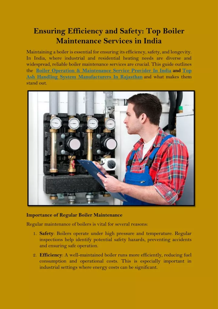 ensuring efficiency and safety top boiler