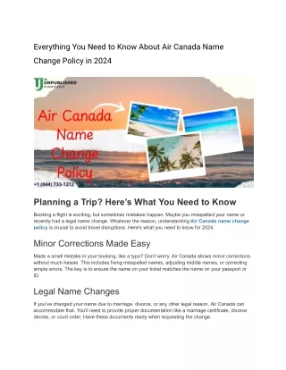 everything you need to know about air canada name