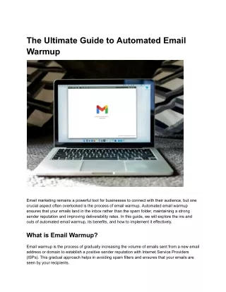 The Ultimate Guide to Automated Email  Warmup