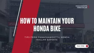 How to Maintain Your Honda Bike