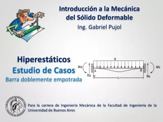 ESTUDIO DE CASOS - Hiperestáticos – Barra doblemente empotrada