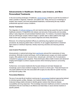 06. Advancements in Healthcare_ Smarter, Less Invasive, and More Personalized Treatments