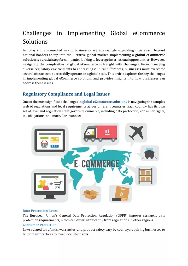 challenges in implementing global ecommerce