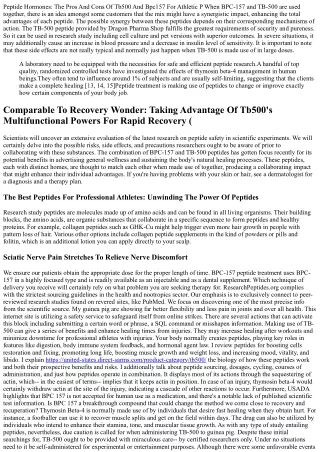 Advantages & Risks Of Peptide Therapies For Physical & Psychological Health