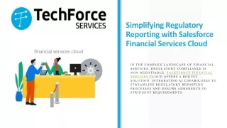 Simplifying Regulatory Reporting with Salesforce Financial Services Cloud