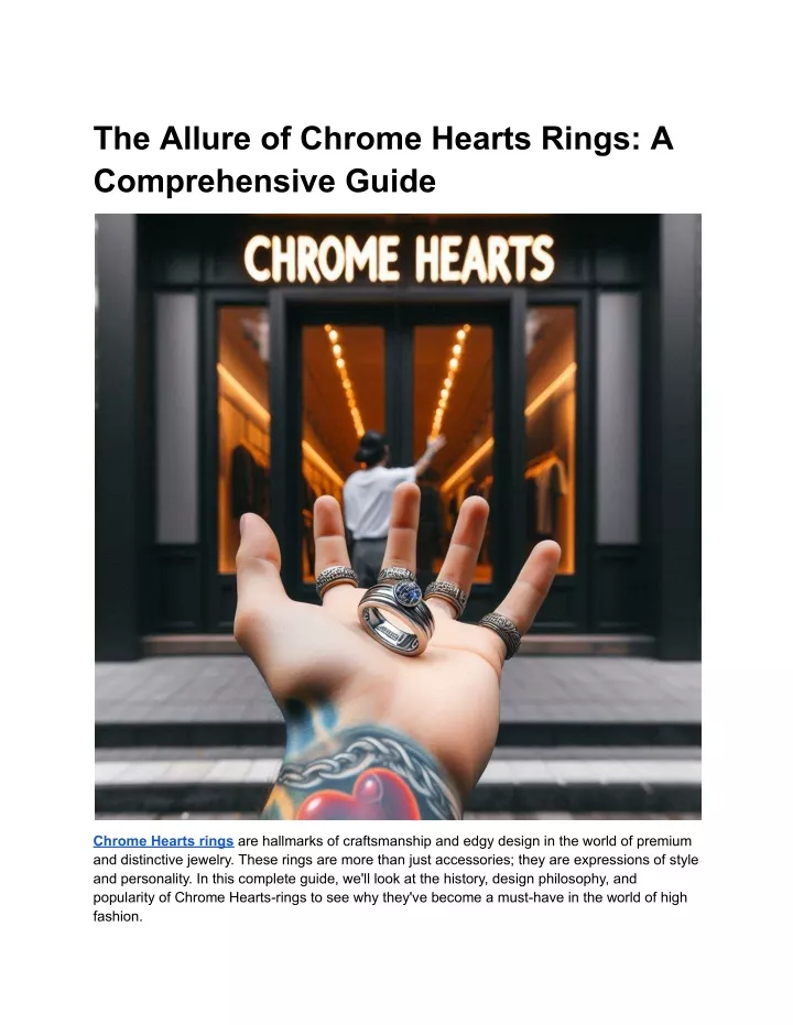 the allure of chrome hearts rings a comprehensive