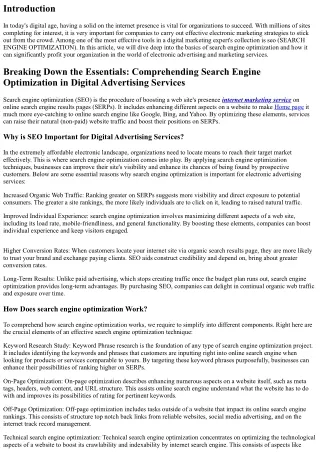 Damaging Down the Fundamentals: Recognizing SEO in Digital Advertising And Marke