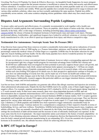 Introducing The Power Of Peptides For Rapid & Effective Healing: An Informative