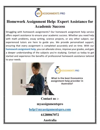 homework assignment help expert assistance