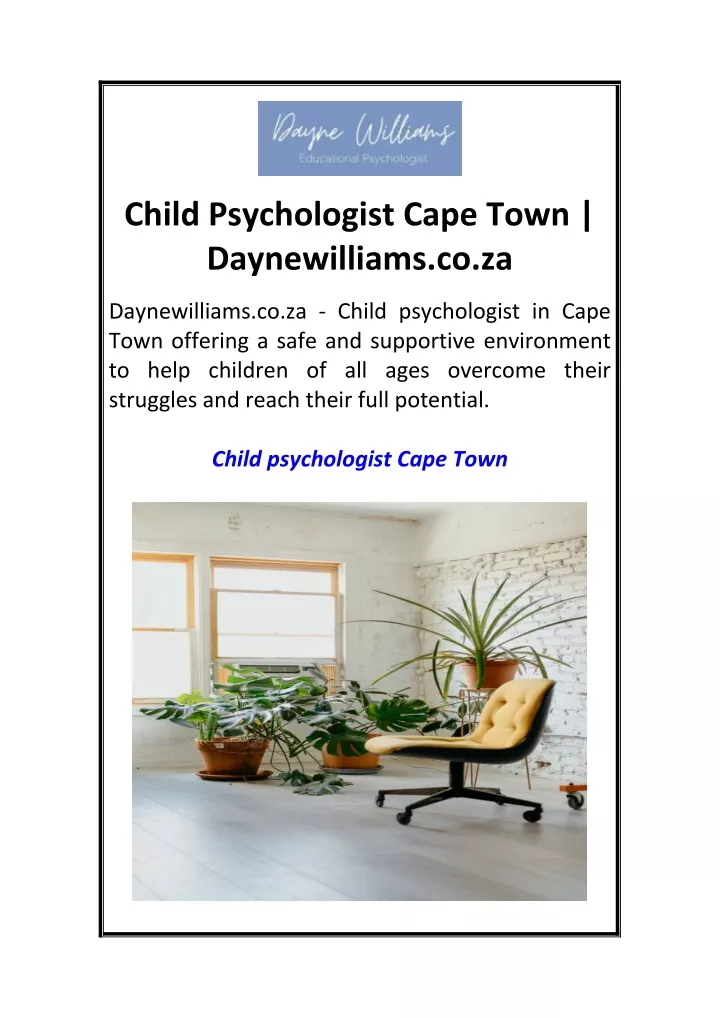 child psychologist cape town daynewilliams co za